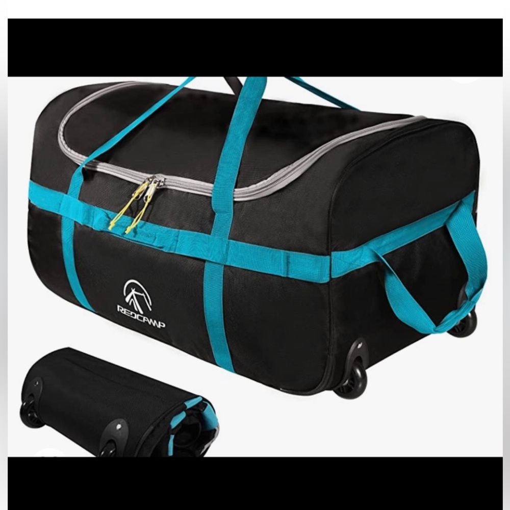 NEW Redcamp 85L Foldable Duffle Bag w Wheels 26" Oxford Collapsible Large Duffel - Picture 3 of 8